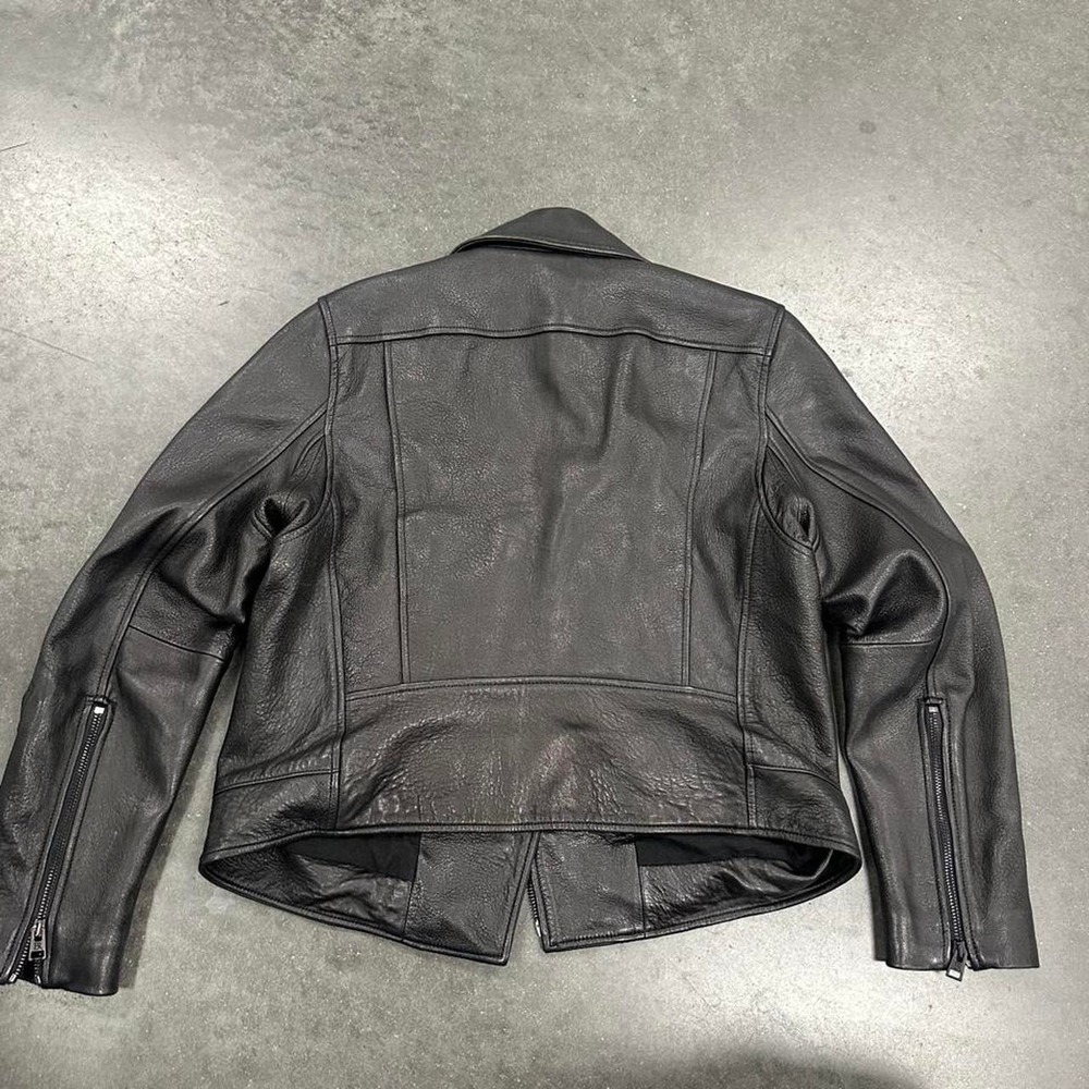 Banana Republic Womens genuine lamb leather black leather moto jacket MSRP $400 - Picture 7 of 8